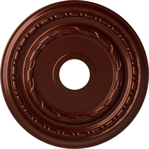 Ekena Millwork Dublin Ceiling Medallion (Canopies up to 5 1/8"), 17 7/8"OD x 3 5/8"ID x 1 1/4"P, Antique Copper CM17DUACS - main